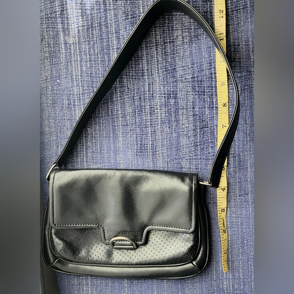NWOT Y2k kenneth cole black leather shoulder bag - Picture 14 of 14